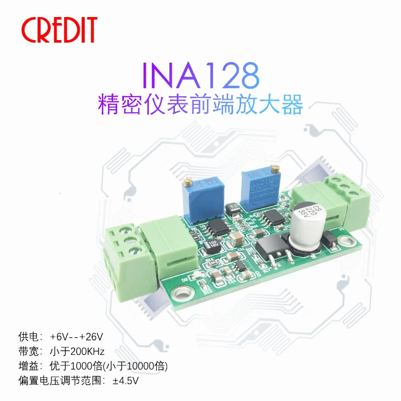 INA128 Amplifier Module Instrumentation Amplifier Precision Microvolt