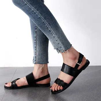 

Brand New Trendy Big Size 43 Flat With Woman Shoes Summer Beach Vacation Gladiator Women Sandals