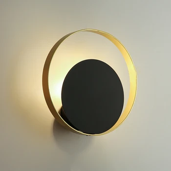 

Modern Wall Mount Sconce Fixture with Metal Shade, D26 x H26cm, Vintage Wall Sconce Lighting Fixture for Bedroom, Black Gold