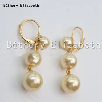 

New Designer Jewelry Fashion Long Round Pearl Earrings Gold Color Dangle Tassel Earrings For Women Luxury Elegant Brand Bijoux