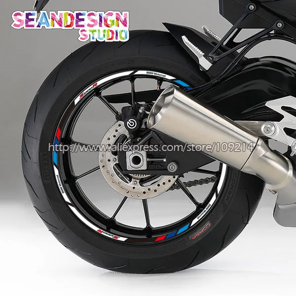 

For BMW S1000RR S1000R S1000XR Motorcycle Wheel Decal Reflective Rim Bike Sticker