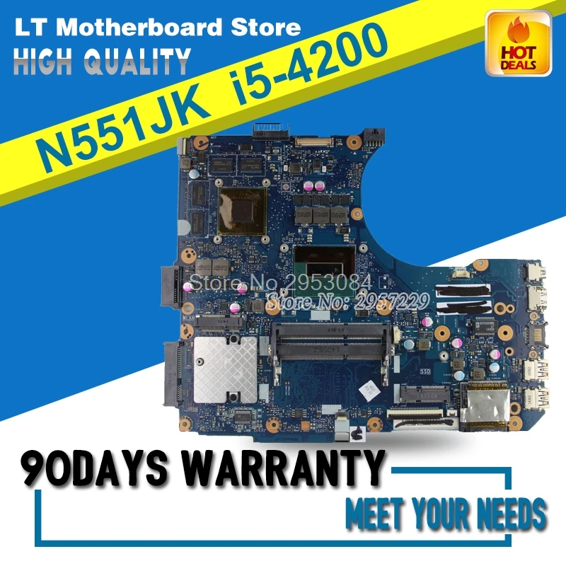 N551JK материнская плата REV2.0 i5-4200 GTX850 2G для For Asus G551JK G551JM ноутбука | Компьютеры и офис