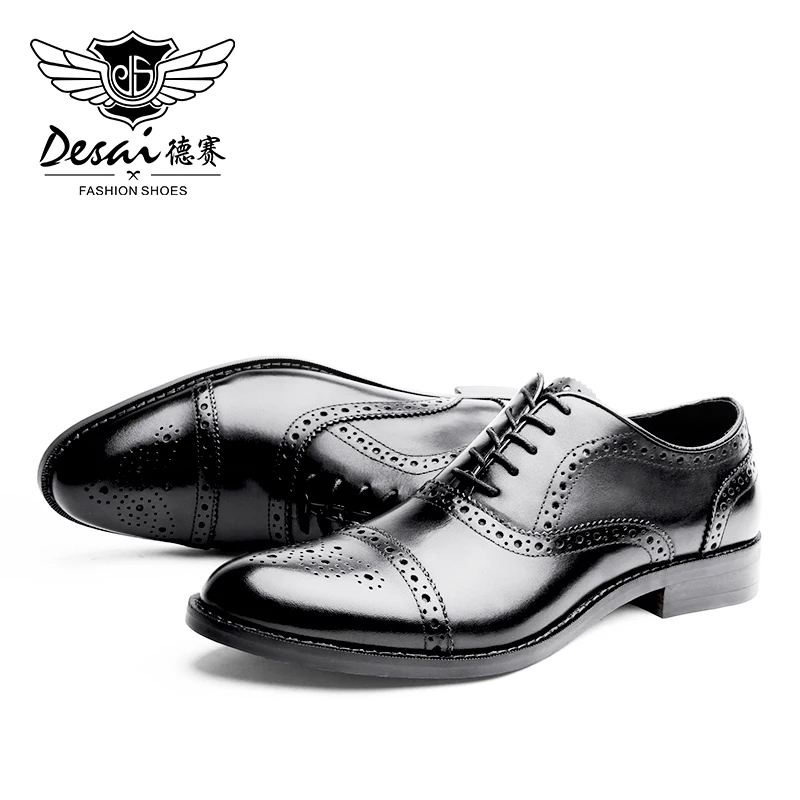 Desai/Мужские модельные туфли-оксфорды с острым носком в британском стиле; импортная обувь из натуральной кожи; Турция