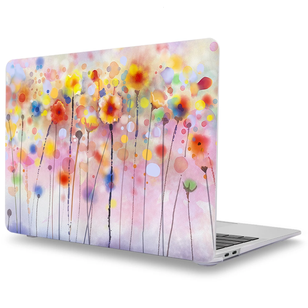 flor fosco impresso plástico caso duro para macbook air polegada capa para portátil pro polegada