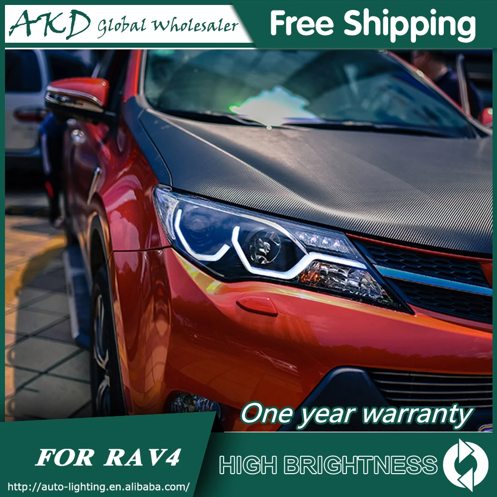 Фары для автомобиля Toyota RAV4 2014-2016 дневные ходовые огни фары Светодиодная