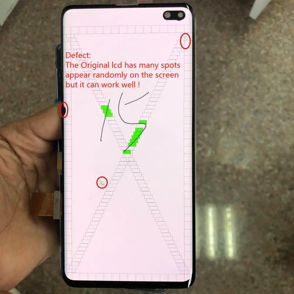 Original S10+ With Many Dots LCDFor SAMSUNG Galaxy