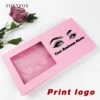 Eyelash Packaging Box Print Logo  Wholesale 4 paris 3D Mink Lashes Bulk Empty Box 25mm Mink Eyelashes Cases False Eyelashes Box 4