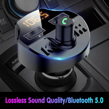 

Car Bluetooth Player Wireless In-Car Bluetooth FM Transmitter MP3 More Shock Radio Car Fast USB Charging