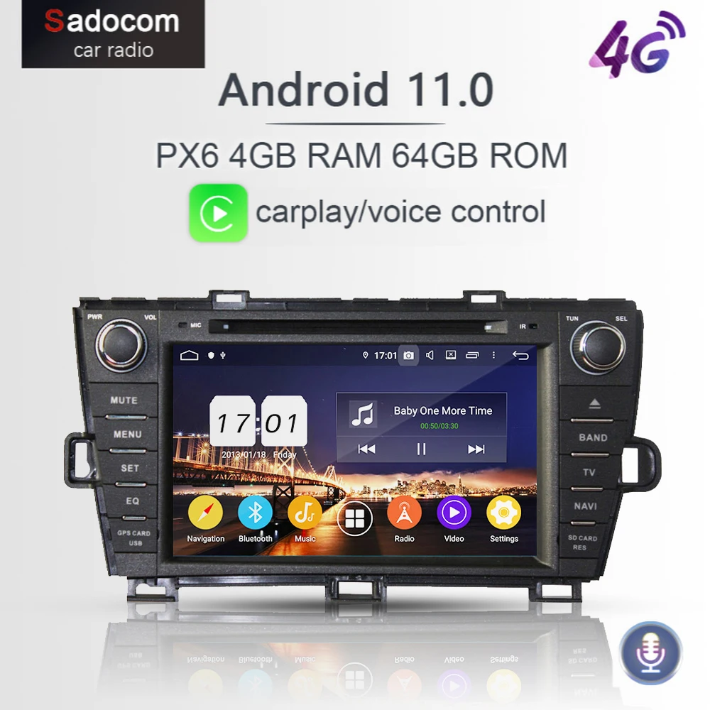 720P PX6 DSP 8 &quotAndroid 11 0 автомобильный DVD плеер 4 Гб ОЗУ 64 ПЗУ ядер левый и правый Радио