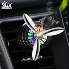 Автомобильный освежитель воздуха IKSNAIL, мини светодиодный, кондиционер, авто Вентиляционный Выход, парфюмерный зажим, свежий Ароматерапевтический аромат, горячие автомобильные аксессуары