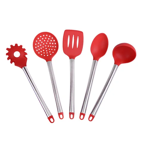 High Quality Silicone Kitchenware Cooking Set Heat Resistant Spatula Shovel Spoon Non-Stick Household Kitchen Utensils Tool