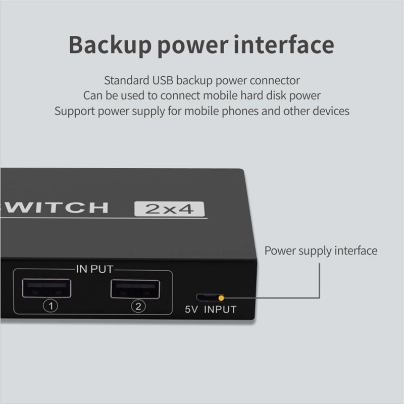 Usb 2,0 распределительный Переключатель Селектор 4 порта 2 компьютера периферийный коммутатор адаптер концентратор для ПК, принтер, сканер, мышь, клавиатура