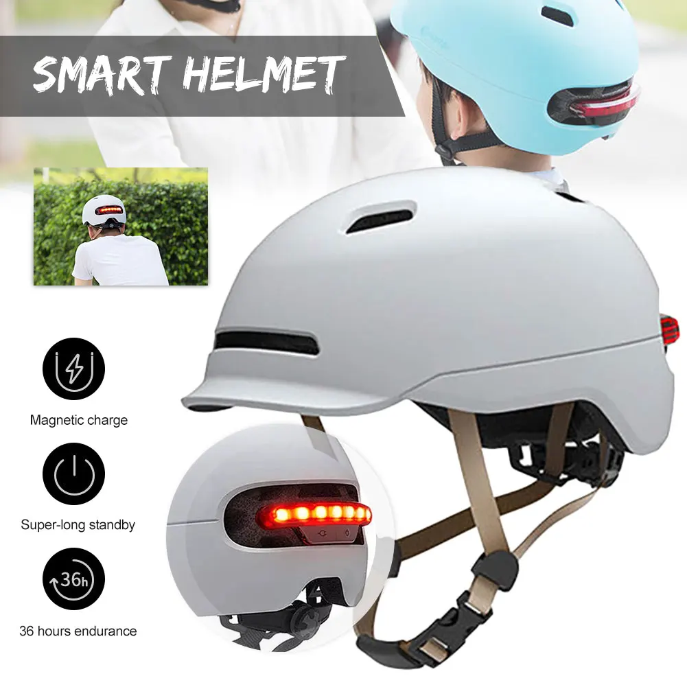 

Smart Helmet Electric Scooter Bicycle Balance Helmet LED Automatic Warning Lighting Electrobike Helmet Motorcycle Accessories