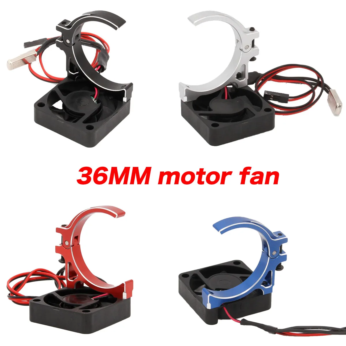 36mm Rc Car Motor Heatsink Cooling Fan With Thermal Sensor Cnc Aluminum