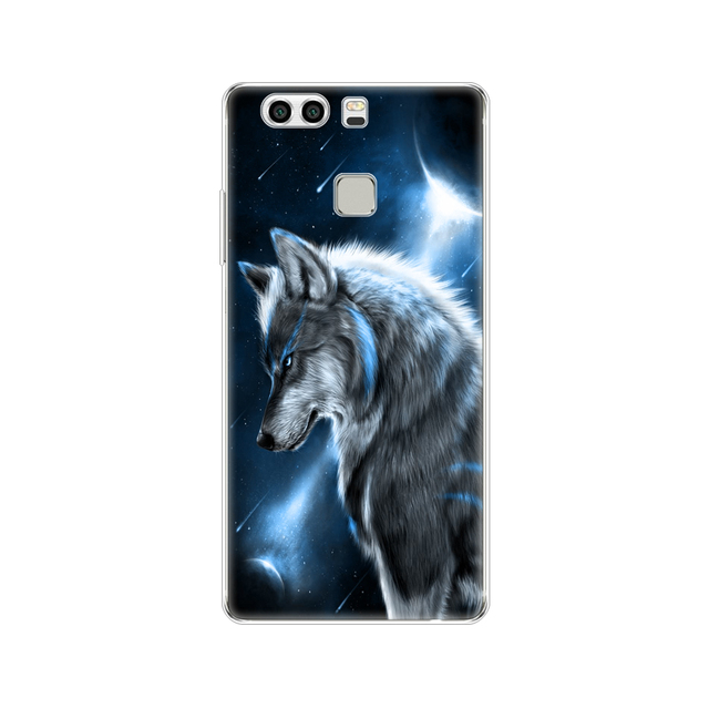phone case for huawei P9 LITE PLUS 2016 soft tpu silicon back cover 360 full protective printing transparent coque