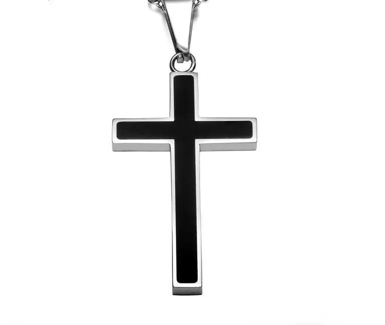 Jewelry Carbon Fiber Black Christian Titanium Steel Cross Classic Pendant | Украшения и аксессуары