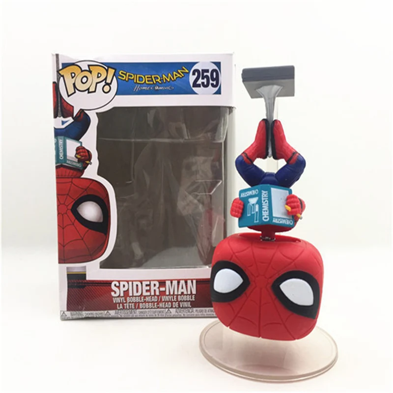 Funko POP Marvel Мстители 3: война бесконечности Железный человек паук ПВХ фигурка куклы Коллекция Модель игрушки Детские подарки на день рождения - Цвет: with box 259