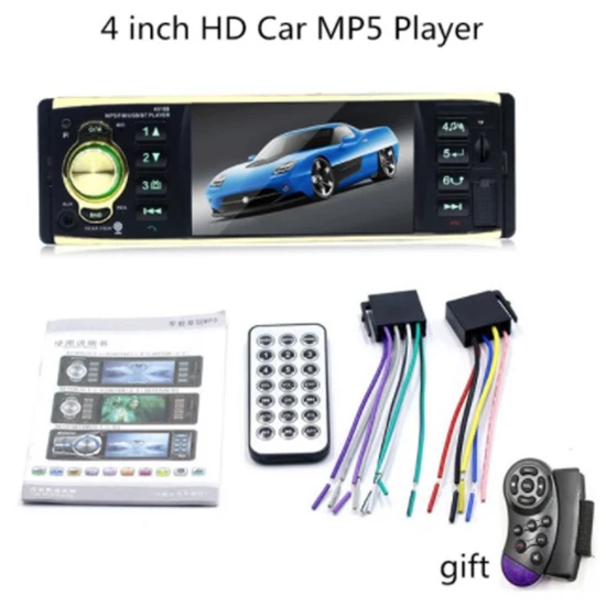 4 дюйма 12 В FM Bluetooth автомобильное радио стерео MP3 MP5 плеер с автомобильным Радио стерео в тире AUX вход аудио плеер дистанционное управление - Цвет: Without Rear Camera