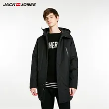 JackJones мужской с капюшоном ветрозащитный длинный пуховик бизнес повседневное пальто мужская одежда 218412534