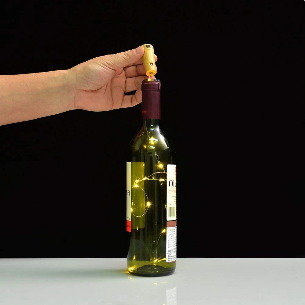 Wine Bottle Lights with Cork Copper Wire Battery Powered led Garland Colorful Fairy Lights String for Party Wedding Decoration
