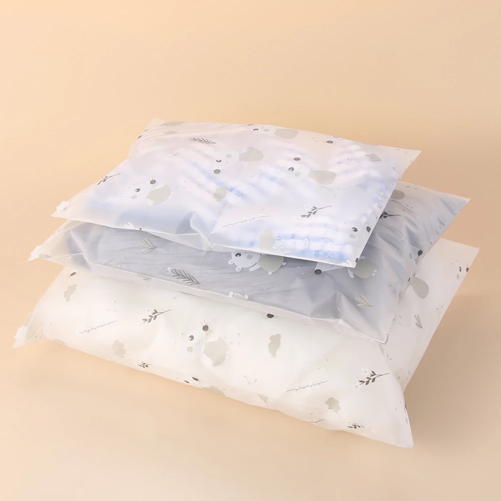3PCS Travel Waterproof Clothes Bags Waterproof Zip Lock Storage Bag Clear Seal Ziplock Packing Pouch Cosmetic Clothing bag