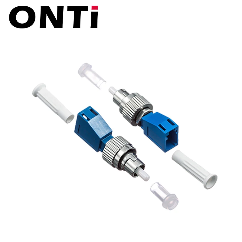 Onti 2 pces lc fêmea para fc masculino LC-FC upc/apc sm 9/125 hybird fibra óptica adaptador conector LC-FC mm acoplador