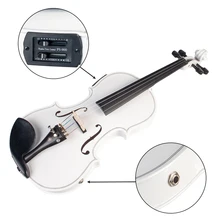 Белый 4/4 Электрический Скрипка твердой древесины с эквалайзером/Чехол/лук/канифоль
