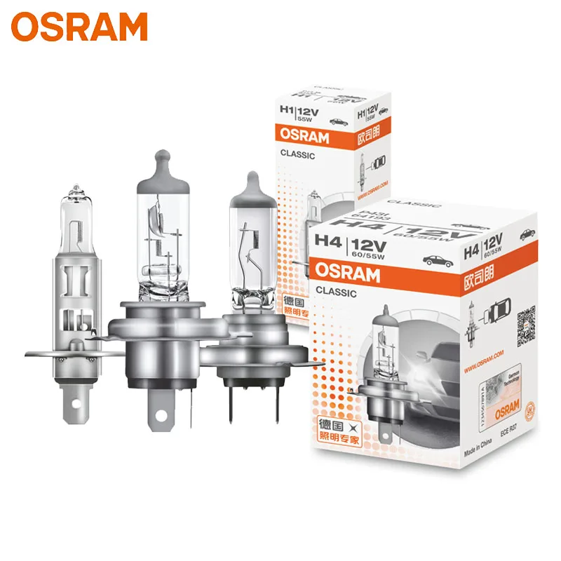 OSRAM H1 H4 H3 H7 12V lampada Standard luce bianca faro originale  fendinebbia Auto 55W 9003 HB2 lampadina alogena per Auto qualità OEM (1 pz)  - AliExpress