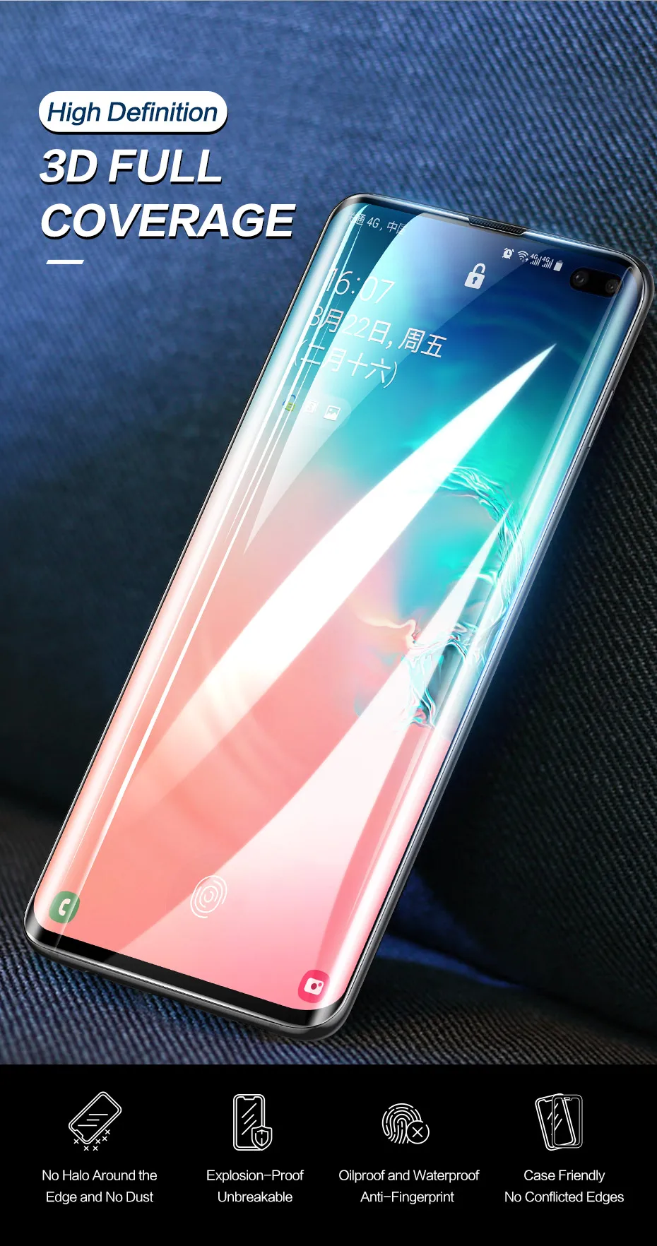 Защитное стекло для экрана SmartDevl для samsung Note 8 9, закаленное стекло для Galaxy 8, 8 plus, S9, 9 plus, S10, 10 plus, защитная пленка