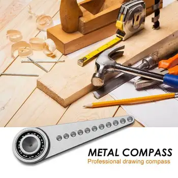 

1Pc Metal Mini Drawing Ruler Woodworking Alloy Multi-function Circle Drawing Kits Combo-Circles Patterns Tool