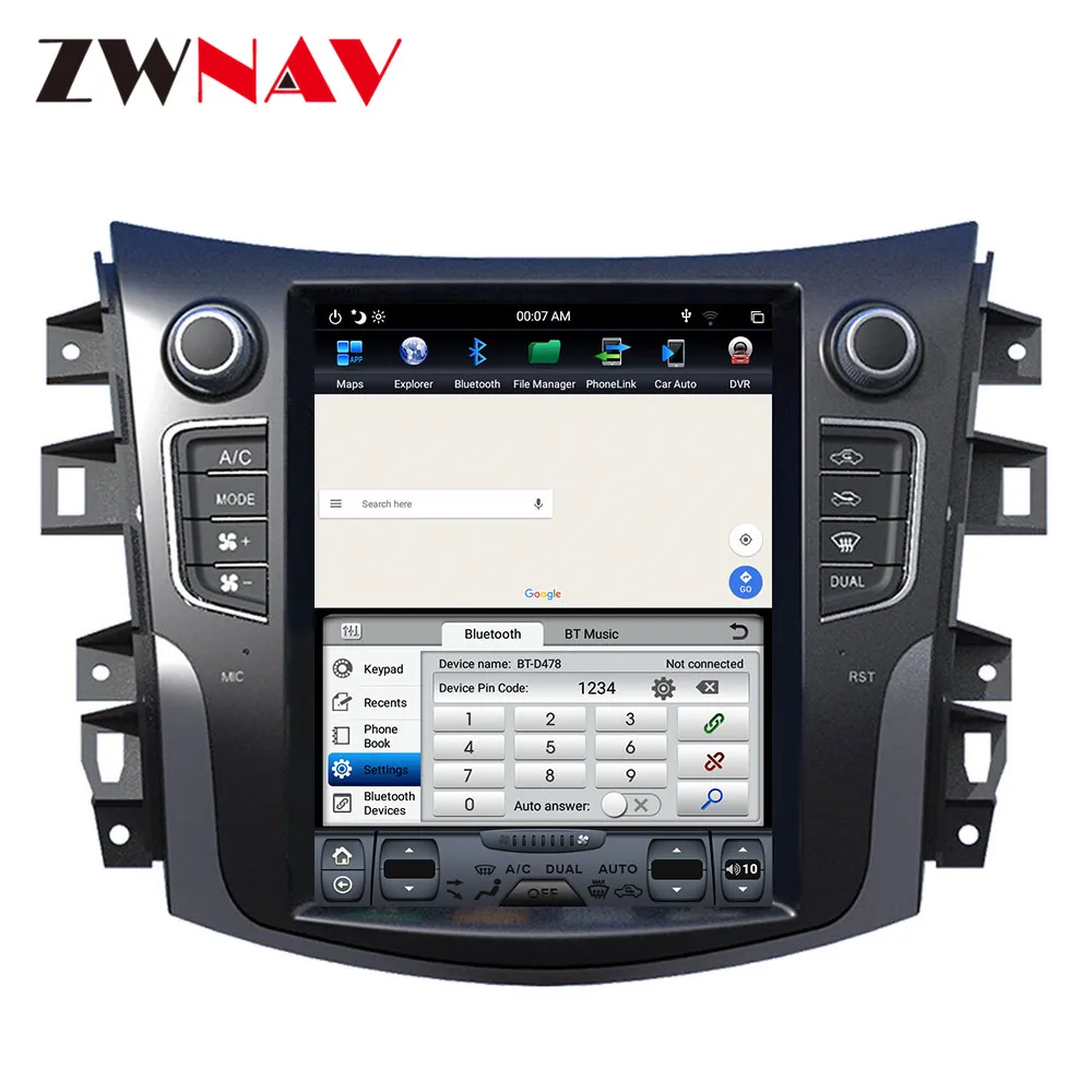 Discount DSP Carplay vertical Tesla screen Android 9.0 Car Multimedia Player For NISSAN NP300 Navara 2014-019 GPS Radio stereo head unit 3
