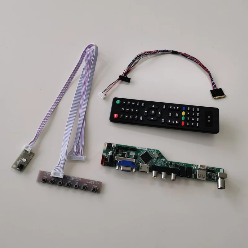 For N133BGE-LA1/LB1 1366*768 13.3" laptop panel T.V56 display controller drive card HDMI VGA USB AV RF WLED LVDS 40Pin DIY kit