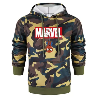 

Autumn Winter Men Hoodies Fashion Camouflage Hooded Pullover Hip Hop Streetwear Male Sweatshirts Hooded Tops Men Brand Clothing