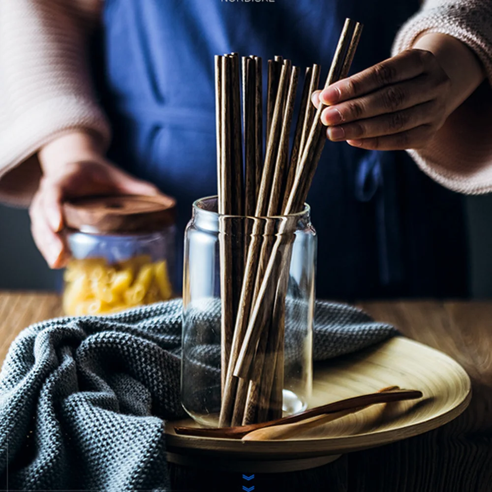 10 Pairs Handmade Chopsticks Chinese Wooden Chopsticks Set Vintage Handmade Natural Japanese Sushi Kuaizi Tool Valued Gift