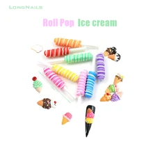 

10pcs Japanese Sweetmeats Roll Bonbon 9*50cm XL Decorations Rainbow Flatback Ice Cream DIY Nail Art Dessert Accessories ZCF05.-8