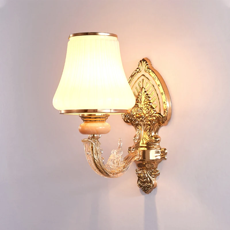 

Nordic Wall Lamp Glass Shade Led Lamp Wall Lights Fixtures 1/2 Heads Decorative Modern Applique Murale for Indoor Hotel Bedside