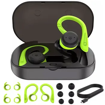 

IPX7 Wireless Earbuds Waterproof TWS Bluetooth 5.0 True Earphone Mini Sport HD Stereo Headset with Microphone Ear Hook Deep Bass