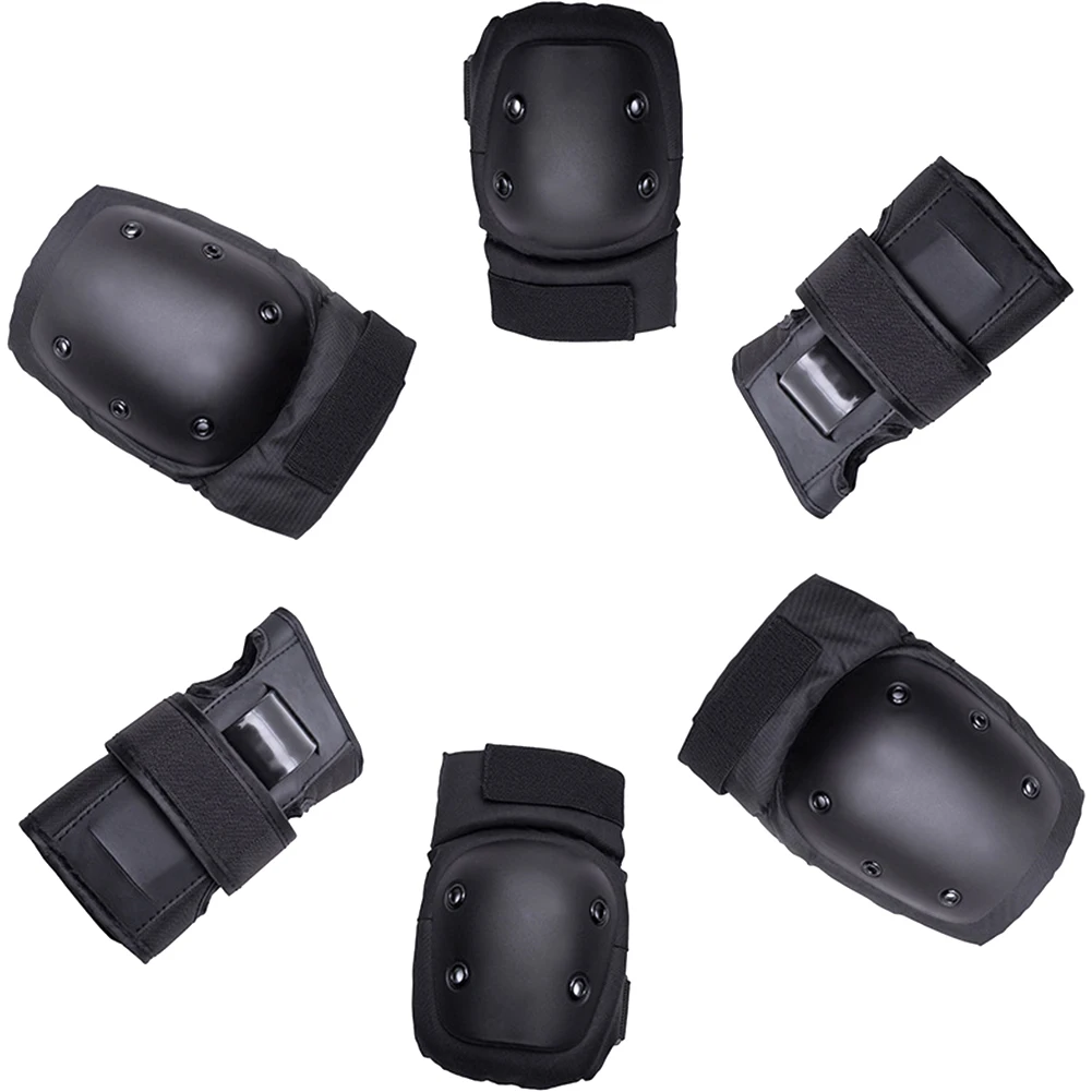 6pcs Practical Downhill Kids Safe Knee Reflective Hand Protective Gear Set Sliding Plate Adults Roller Skating Balance Biking