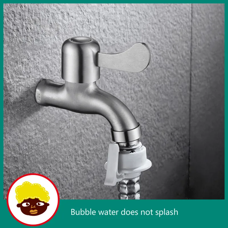 

Washing Machine Faucet Quick Opening Faucet Inlet Valve Stainless Steel Simple Household Faucet