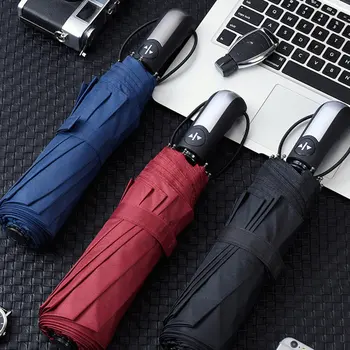 

Free Shipping Ultra-light Fully Automatic Prevent Wind Rain Three-fold 10 Ribs Foldable Portable Practical Windproof Umbrella
