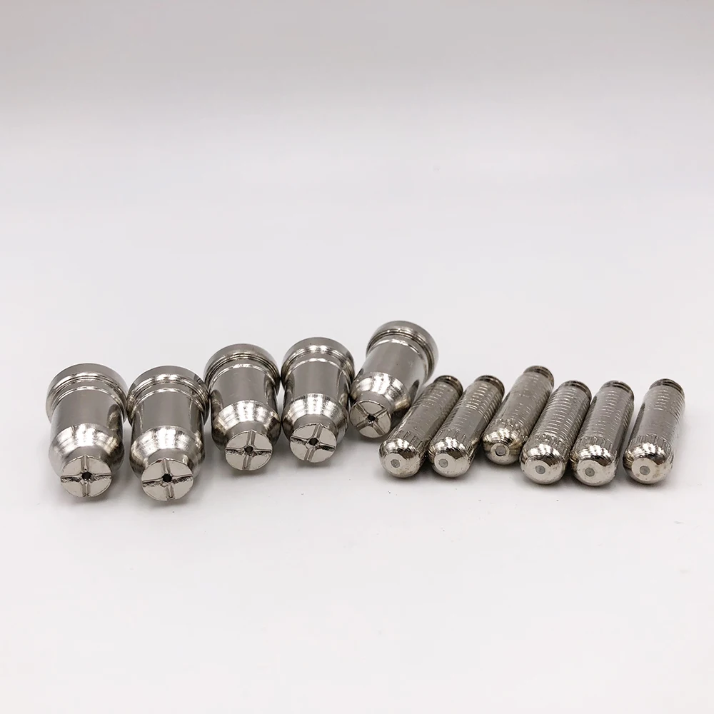 цена 10pcs nozzle and 10pcs electrode high frequency Air Cooled Plasma Cutting Torch 50A SG51