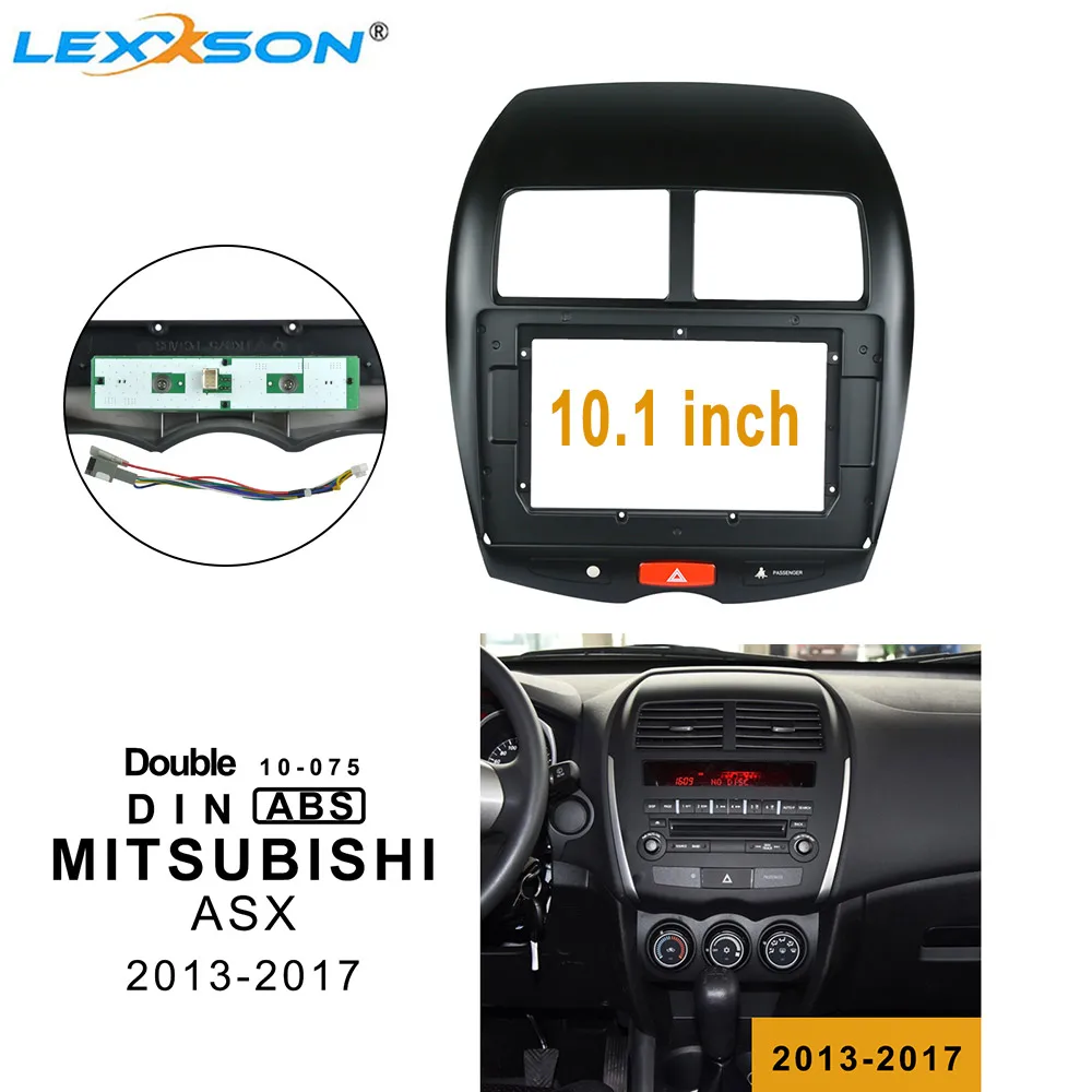 

10.1 inch Car Fascia for MITSUBISHI ASX 2013-2017 dash Installation Refitting Facia Adaptor Panel Kit DVD frame Emergency light