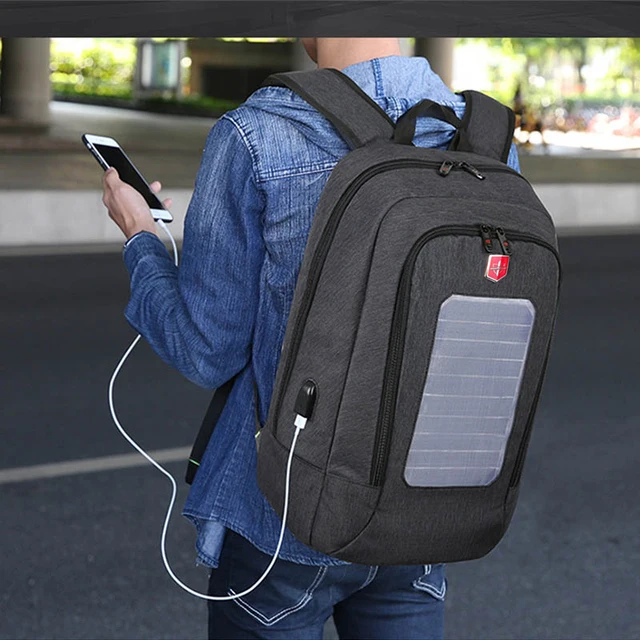2020 Waterproof Solar Panel Backpack Men USB Charging 15.6 inch Laptop Backpacks Travel Bags Solar Charger Daypacks Male mochila 6