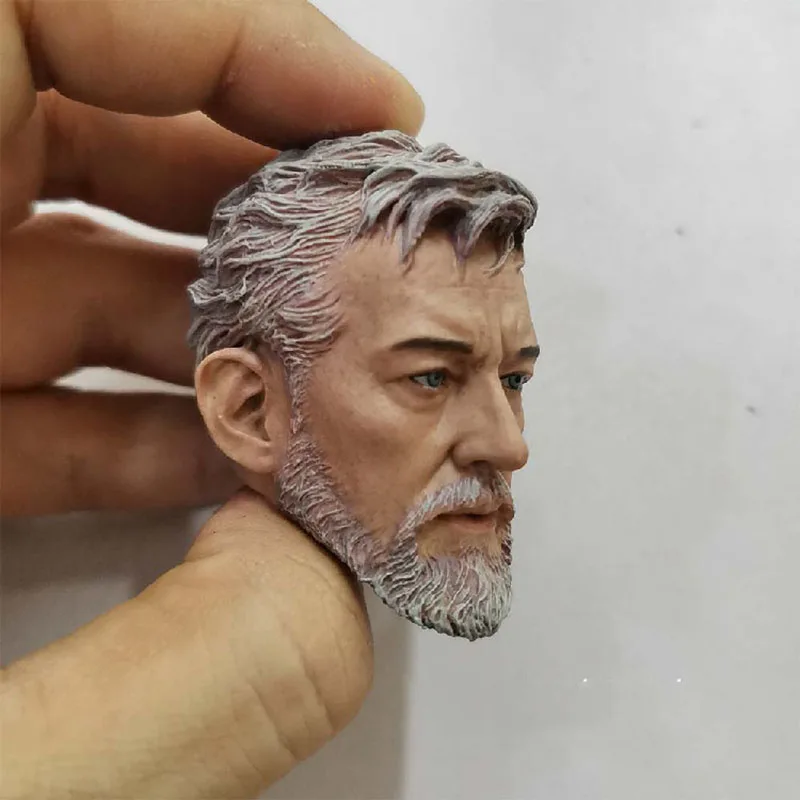 1/6 масштаб старый джедай МАСТ Obi-Wan Kenobi голова скульптурная фигурка ПВХ головная игра 12 "экшн фигурка коллекция модели игрушек для коллекции