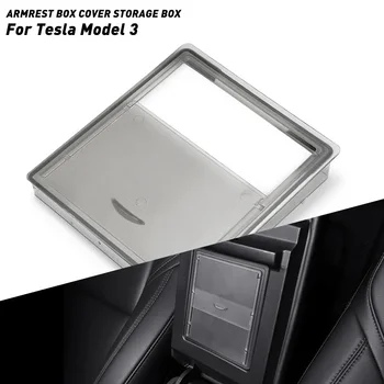 

Car Armrest Box Storage Organizer Containers Transparent Hidden Holder Box for Tesla Model 3 2017 2018 2019 Accessories Storage