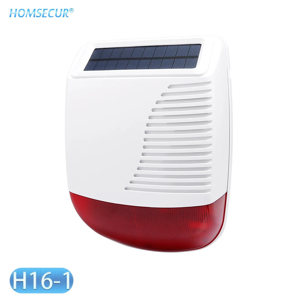 Homsecur беспроводный и проводной lcd 3g/GSM/PSTN SMS Автонабор домашняя система охранной сигнализации LC03-3g - Цвет: Solar Powered Siren