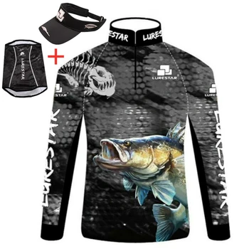 HOT DEAL ❤️ Summer Mens Fishing Clothes Ice Silk Sunscreen Breathable Quick Dry Long Short Sleeve Fishing Shirt Outdoor Sea Fishing Clothing - discount item 27% OFF Sports & Entertainment