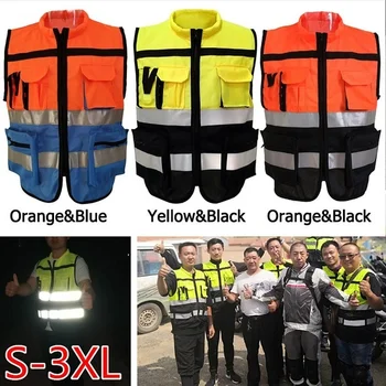 New L/XL/XXL/XXXL Reflective Vest Working Clothes Motorcycle Cycling Sports Outdoor Reflective Safety Clothing 1