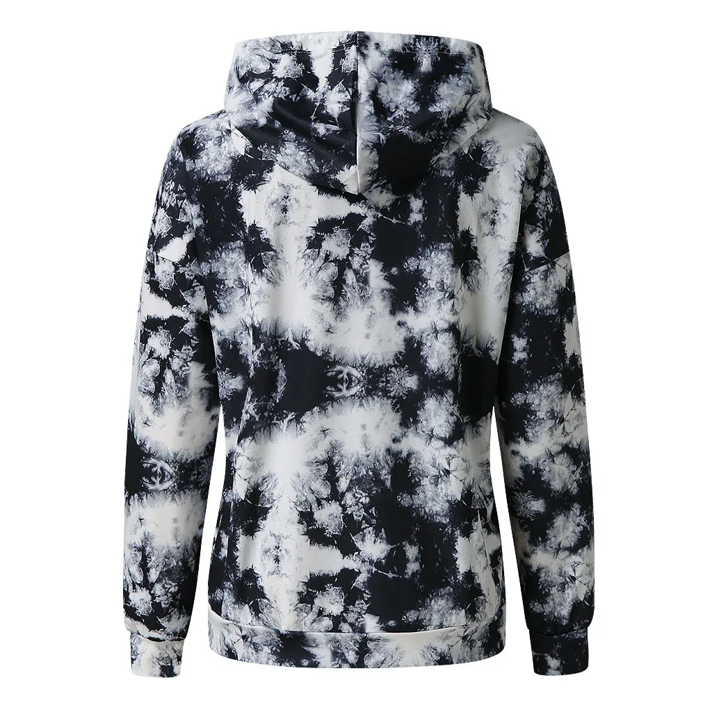 Harajuku Tie Dye Print Hoodie Sweatshirt Women Casual Loose Oversized Hoodie Long Sleeve Ladies Sweatshirts Pullovers Tops