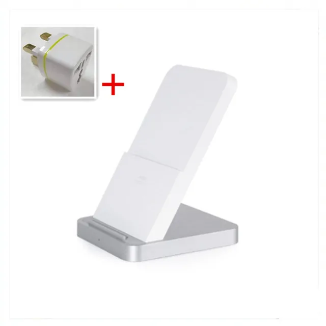 Add UK Adapter Новейшее Оригинальное Беспроводное зарядное устройство Xiaomi 30 Вт Max 19 в подходит для Xiaomi Mi9 MiX 2S Mix 3 Qi EPP10W для iPhone XS XR XS MAX - Цвет: Add UK Adapter